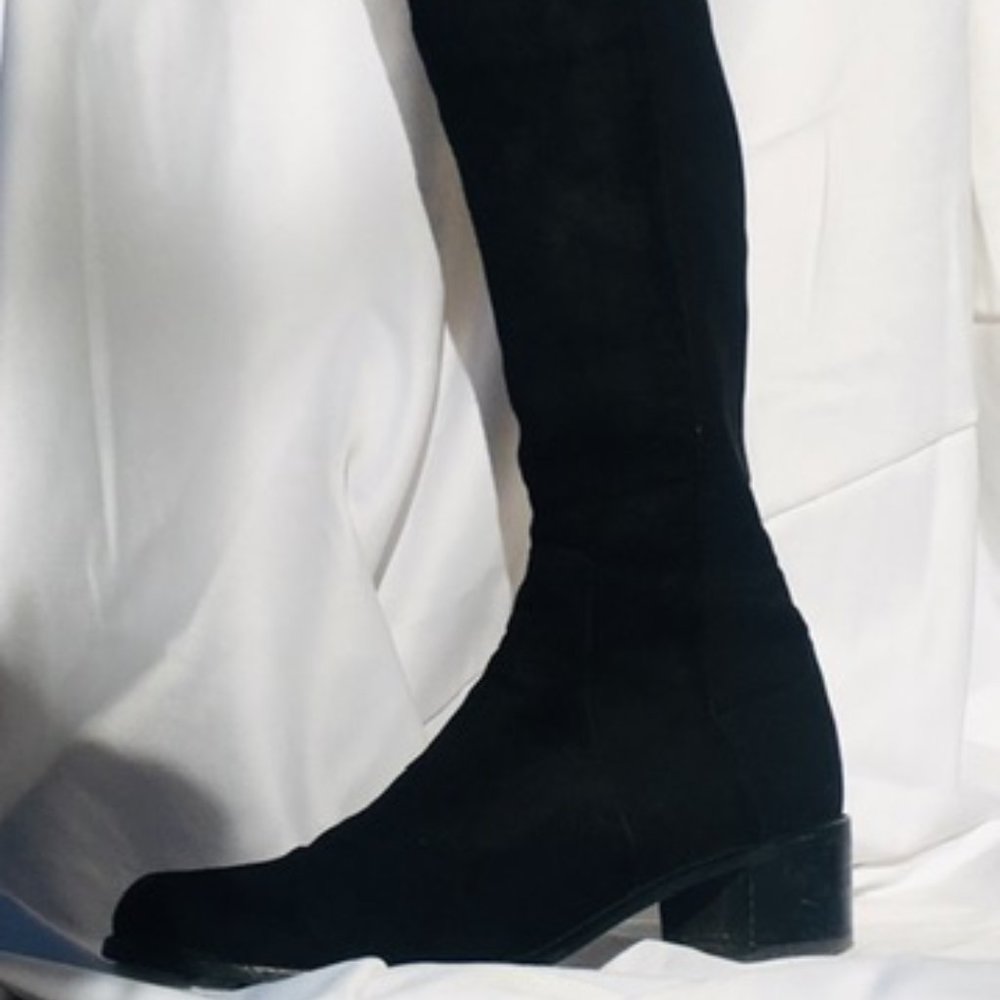 Black Suede Over-the-knee-boot, Stuart Weitzman - Picture 4 of 8